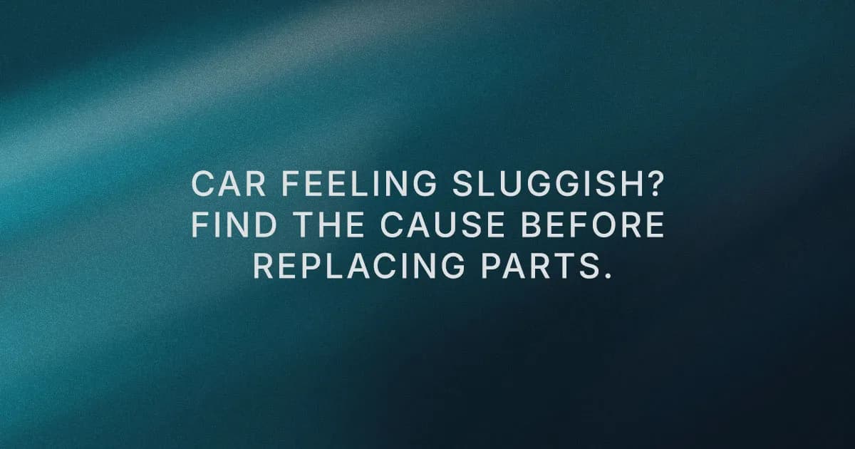 Car feeling sluggish? Vehicle diagnostics at CL Automotive, Northumberland