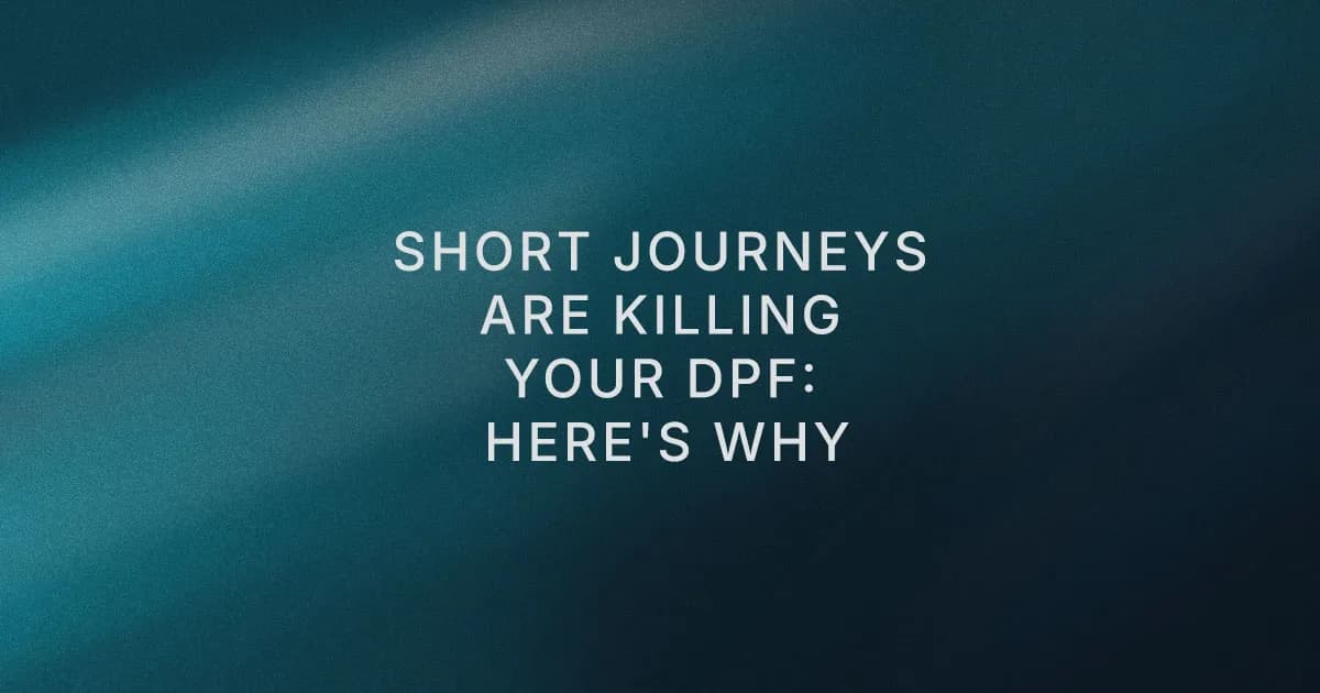 Why short journeys block a DPF - CL Automotive, Northumberland